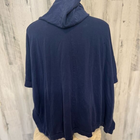 Women's Navy Blue Hooded Sweater - Picture 2 of 8
